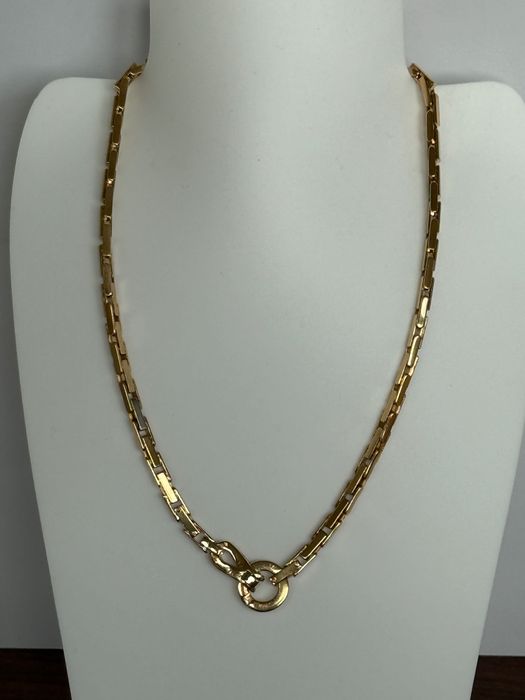 Оригинално 18К Златно Колие Cartier 64г 46см; Топ Оферта!