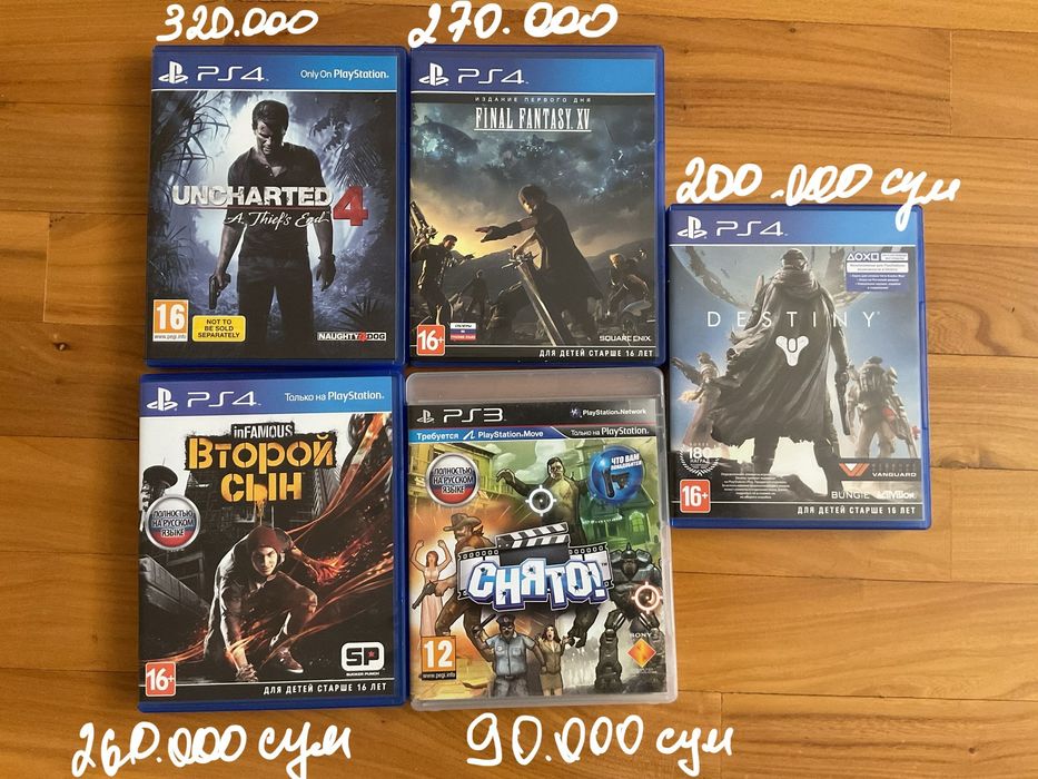 Игры, диски на PS4