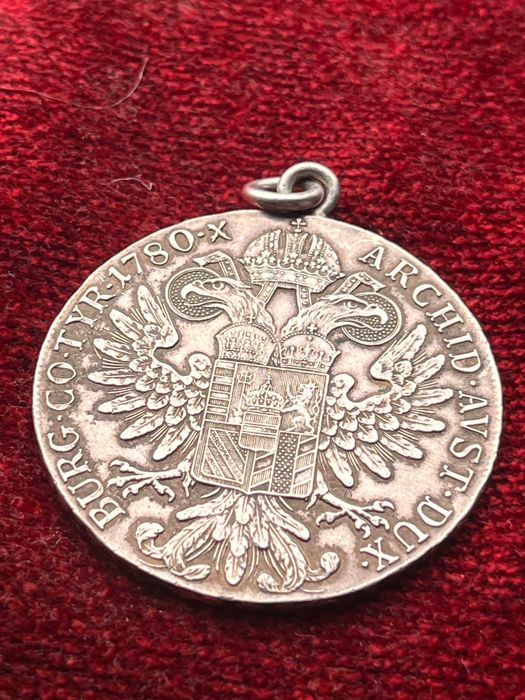 Moneda autentica 1 Taler 1780 Maria Teresia argint (rebatere)