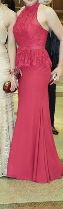 Бална цикламена рокля