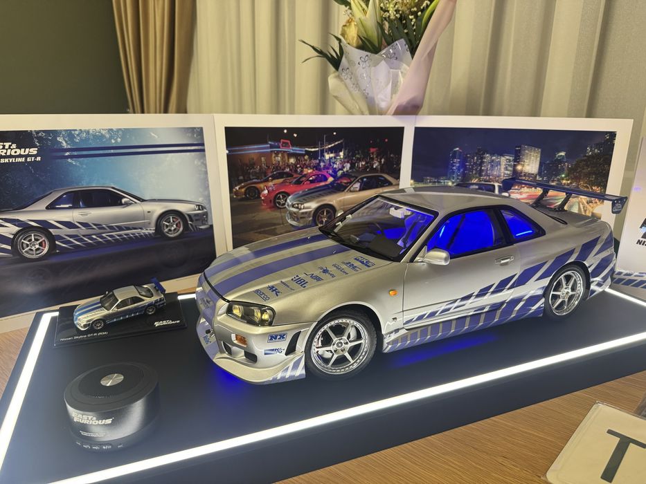 DeAgostini Nissan Skyline R34 GT-R 1:8 Fast and Furious Fanhom macheta