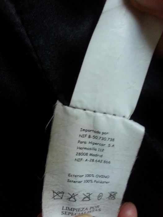 Haina lunga din piele naturala si guler din blana naturala din Spania