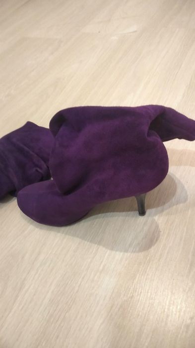 Сапоги замшевые стильные