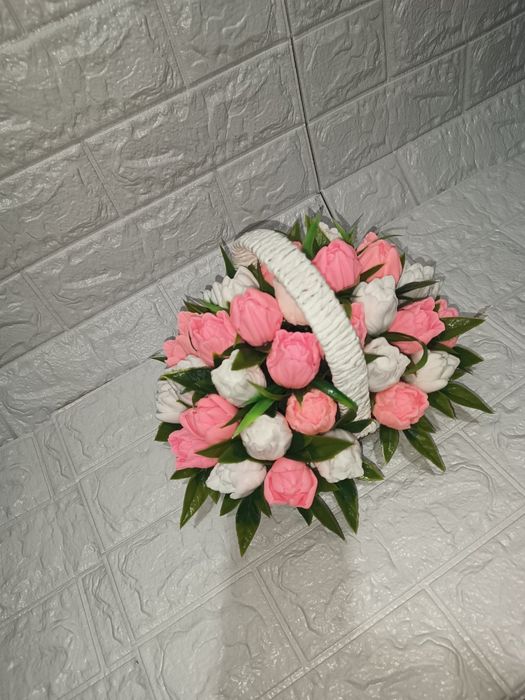 Bayram uchun sovunli buket sovg‘asi Sovunli atirgul buketlari Toshkent