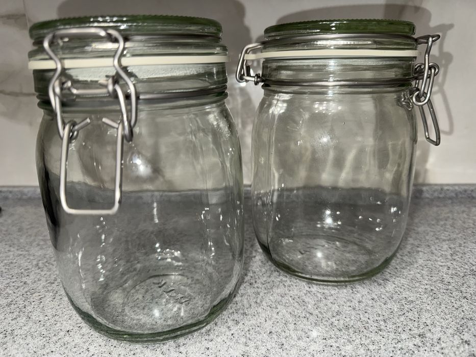 Стеклянная банка IKEA KORKEN (1 литр), механизм-бугель