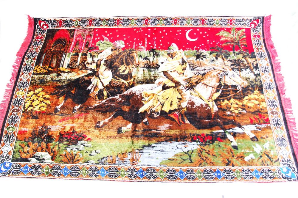 Carpeta plushata "Rapirea din serai" 185 x 122 cm, culori vii, ca NOUA