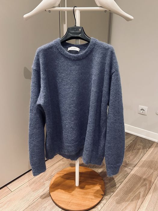 Max Mara вълнен пуловер в син модерен цвят