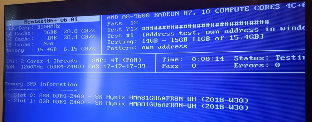 KIT RAM PC desktop tip DDR4 16GB 2x 8GB 2400 hynix micron