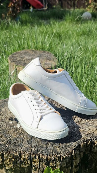 Teniși albi din piele - Vlad Alexandru Shoes