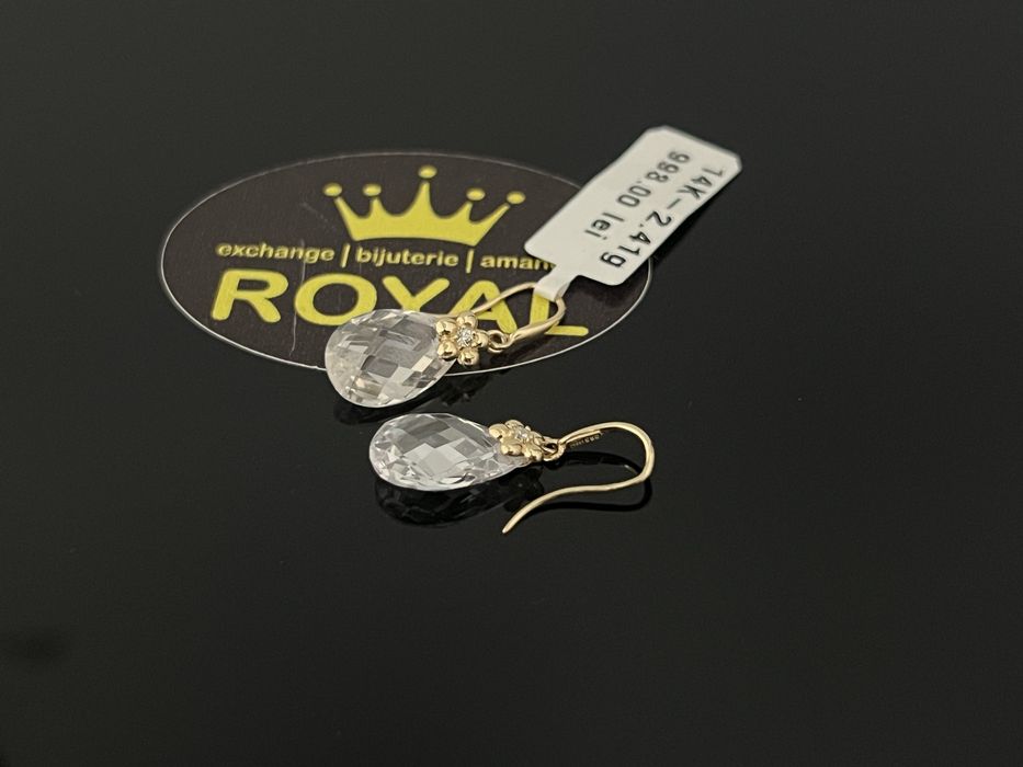 Bijuteria Royal CB : Cercei dama aur nou 14k 2,41gr