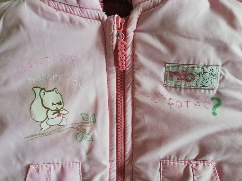 Бебешки зимен комплект (яке и панталон) за момиче размер 68