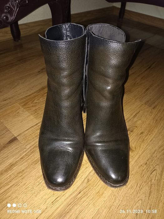 Полусапожки женские, кожаные 42-размера