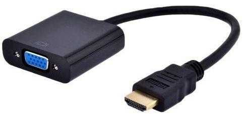 Adaptor, convertor semnal VGA (analog)  la  HDMI (digital) HDMI A tata la VGA mama