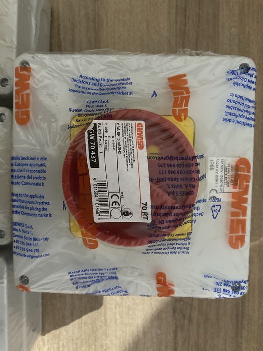 Set 4 întrerupătoare rotative Gewiss 70 RT – noi, ambalate