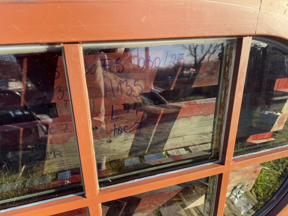 FEREASTRA LEMN TERMOPAN ovala rotunda  H 135 x L 74 Germania 20 buc