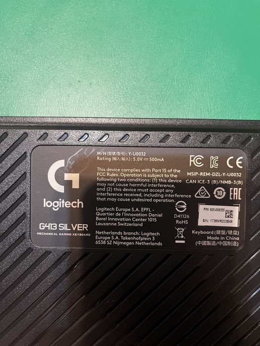 Vand tastatura Logitech G413 silver