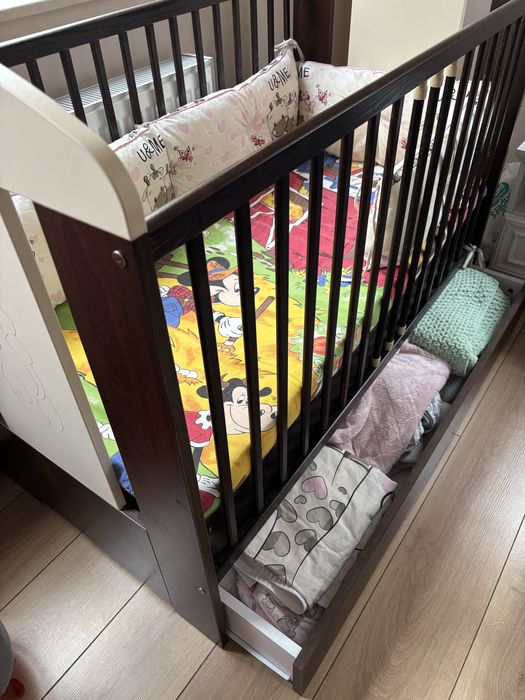 Бебешко легло 120/60 с подарък матрак и обиколкик