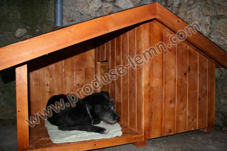 Cusca,cotet caine din lemn,izolat termic - Model cu terasa
