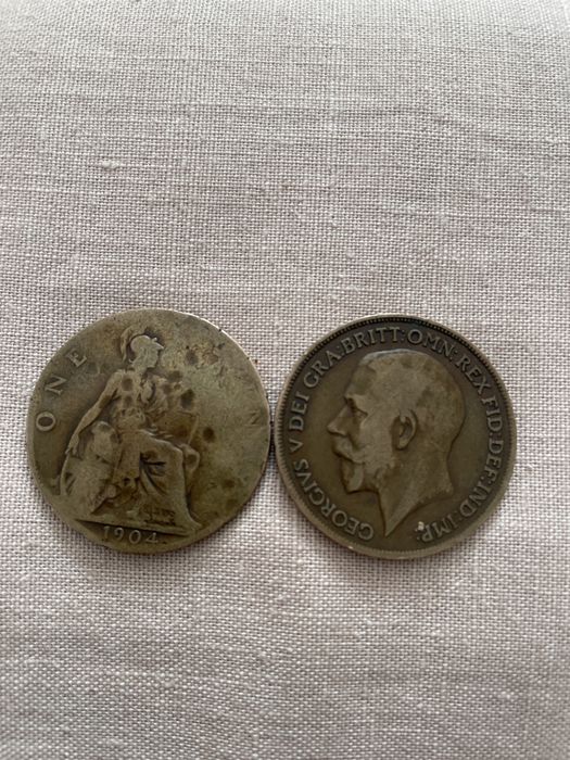 Vand doua monede rare 1904 si 1920 din bronz