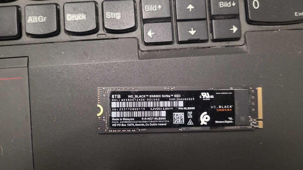 SSD WD Black SN850X de 8TB PCI Express 4.0-Nou, Garantie pana  in 2030
