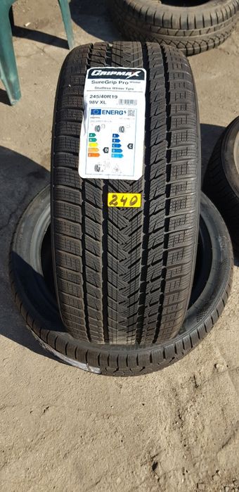 НОВИ ЗИМНИ ГУМИ-19цола-245/40-1бр.-190лв."GRIPMAX"-с монтаж и баланс