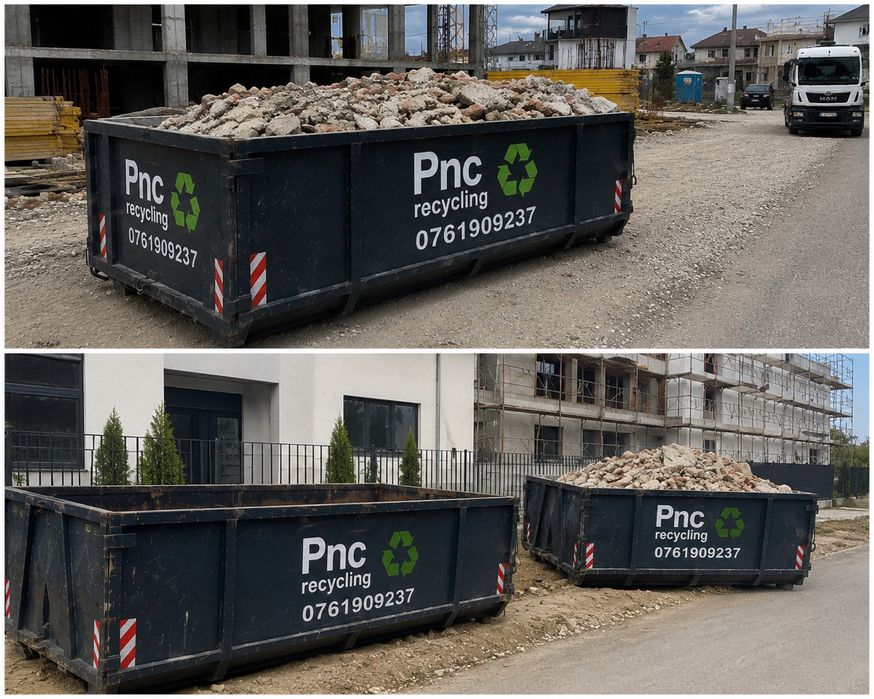 Transport moloz container moloz pamant