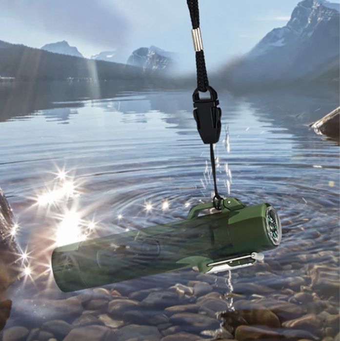 Плазмена запалка водоустойчива с фенер и компас тактическа туризъм лов