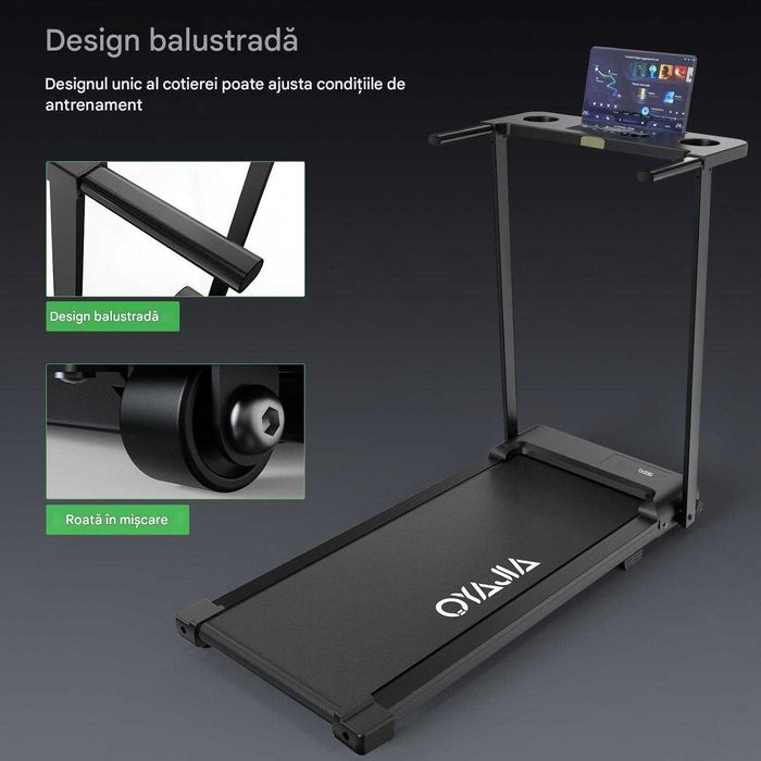 Banda de alergare pliabilă de până la 10 km/h