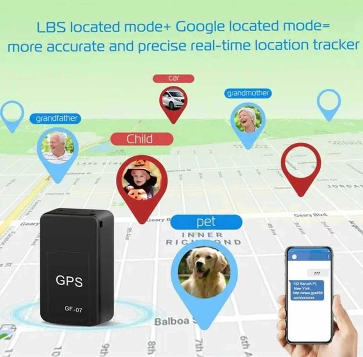 Localizator GPS spion GF07 pentru masina, animale, copii etc