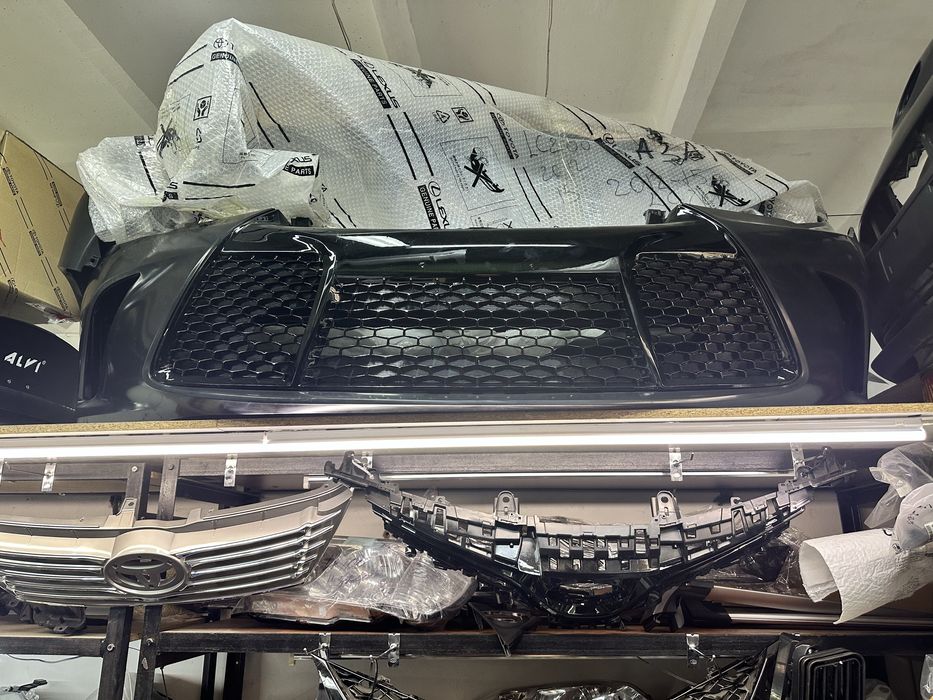 Решетка+бампер на Toyota camry 55