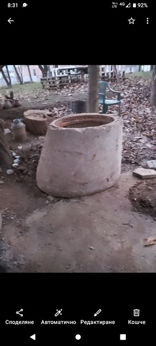 Бетонен пръстен за шахта  с чугунен капак