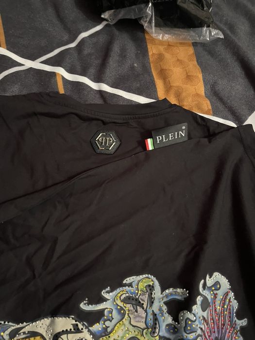 PHILIPP PLEIN Tattoo-print cotton T-shirt 3XL