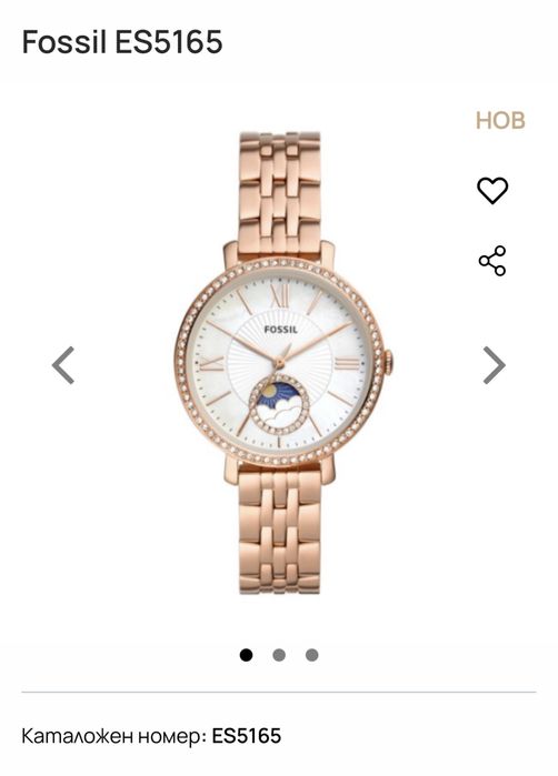 Нов дамски часовник Fossil Jacqueline ,розов цвят.