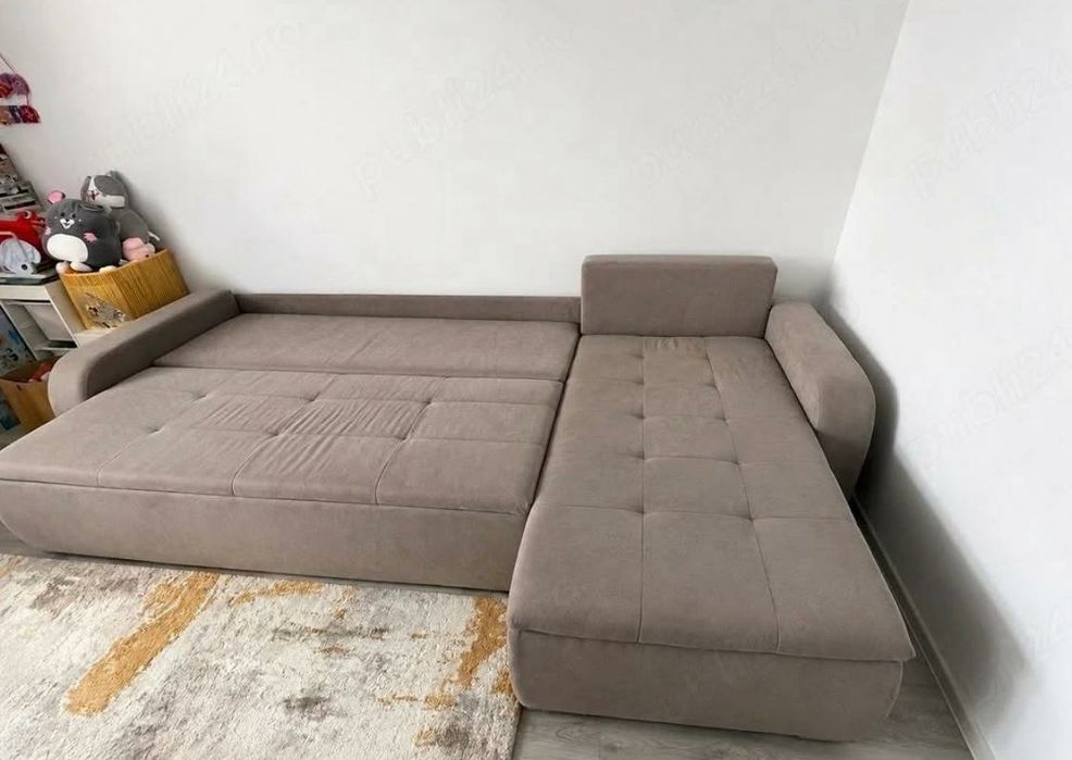 Canapea Tip L extensibilă weekly
