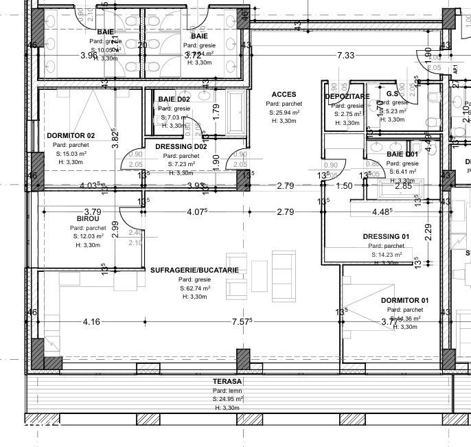 Apartament de vanzare, cu 4 camere, 172 mp + terasa 25 mp, zona Centra