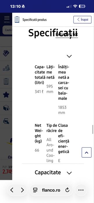 Combina frigorifica Samsung