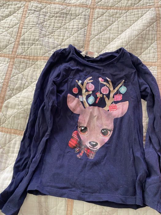 Детско зимно яке H&M, размер 116, 5-6г+подарък суичър, 2 коледни блузи