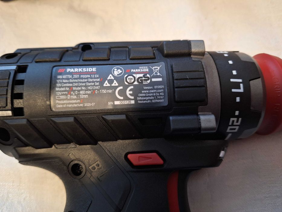 Masina de gaurit si insurubat Parkside Brushless, + acum si incarcator