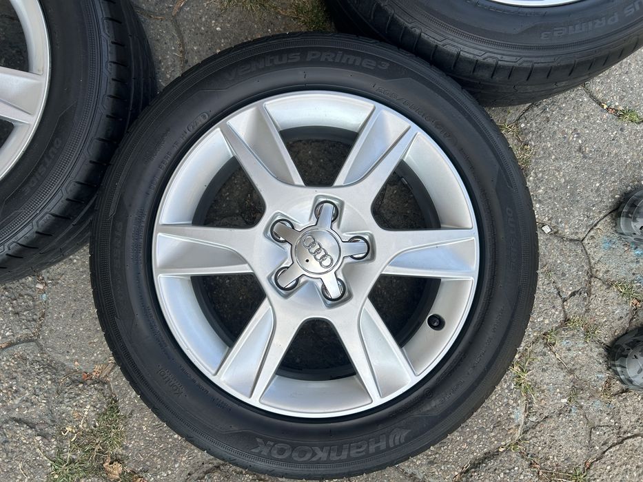 Jante aliaj 5x112mm, anvelope vara 205/55 R16, Audi A3, A4 B6, B7, VW, Seat, Skoda