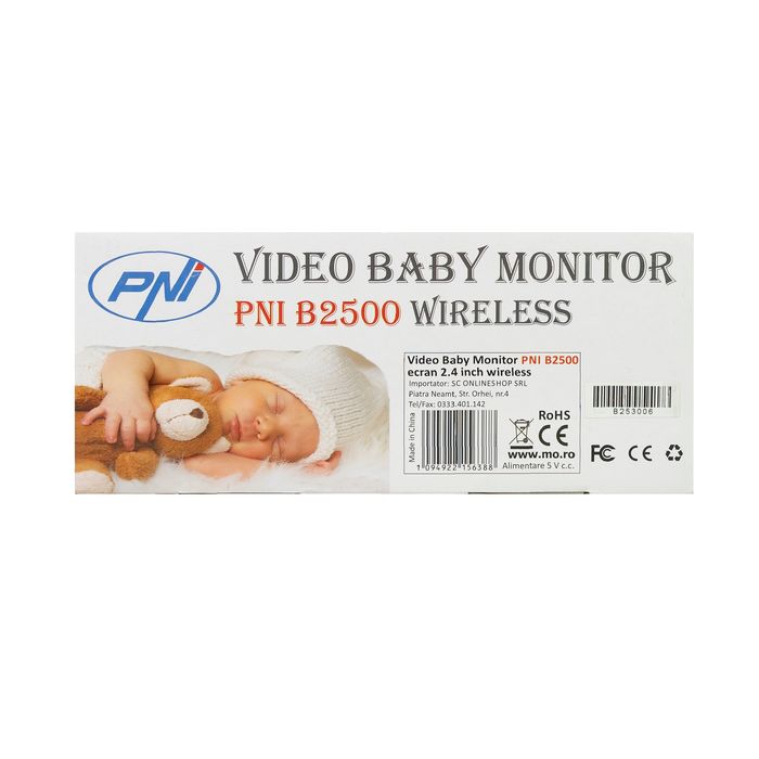 Video Baby Monitor PNI B2500 ecran 2.4 inch wireless