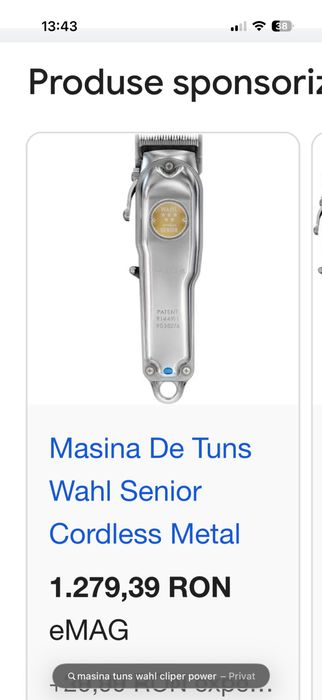 Masina tuns wahl clipper