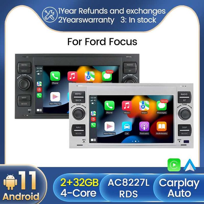 Navigatie Android 14 FORD Ford C Max Mondeo Kuga Fiesta CarPlay CAMERA