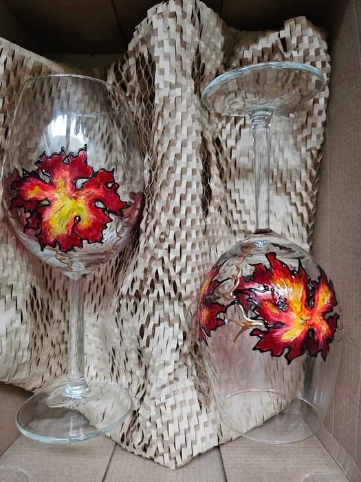 Set 2 pahare pictate manual