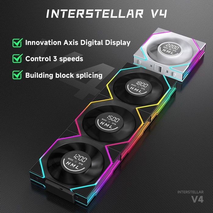 Set 3 Ventilatoare Gen LianLi Infinity Mirror ARGB legate in serie - nou!