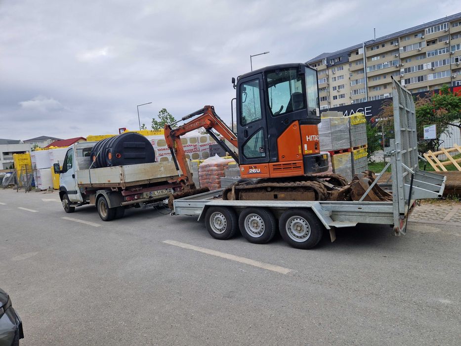Nisip, balastru si amenajari cu miniexcavator