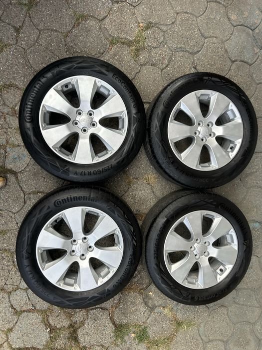 Jante aliaj 5x100mm, anvelope vara 225/60 R17, Subaru Forester, Outback