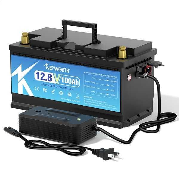 Акумулатор, батерия, 12V100AH LiFePO4 Battery BMS 6000+ Deep Cycle + Зарядно