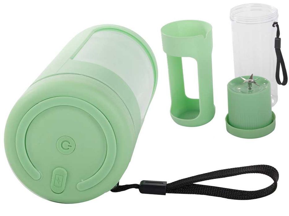 Shaker portabil smoothie si proteine 450ml cu 6 lame inox USB 2000mAh