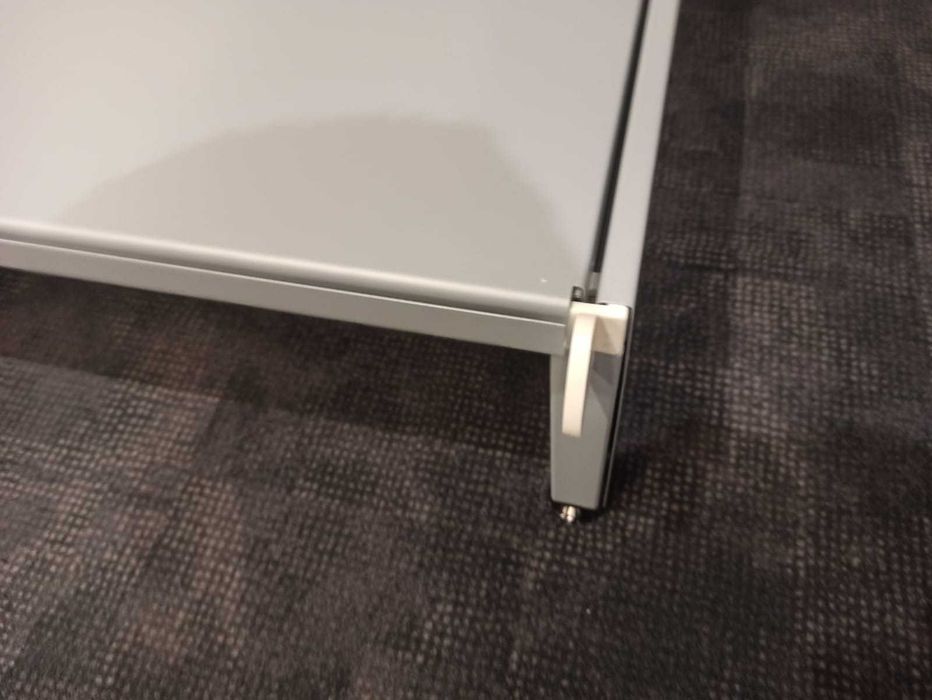 Raft metalic modular cu polite de sticla