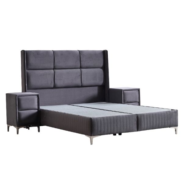 Тапицирана спалня с матрак BELLA 160 x 200 - графит 29